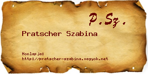 Pratscher Szabina névjegykártya